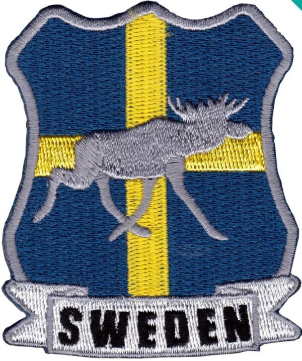 Broderat Märke - Älg Sweden - Bild 2