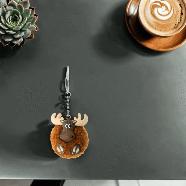 Nyckelring - Älg i trä