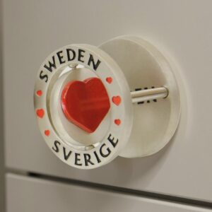 Magnet - Sverigeflagga och Hjärta, Spin