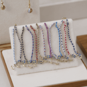 Armband Flätade med Sverige flagga - Smala