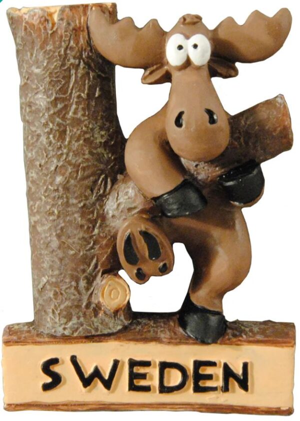 Magnet - Älg i trä - Bild 2